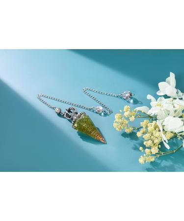 JOVIVI Peridot Crystal Pendulum for Dowsing, Healing & Meditation - Green Quartz Gemstone Pendant for Reiki & Witchcraft - Buy Online on GoSupps.com