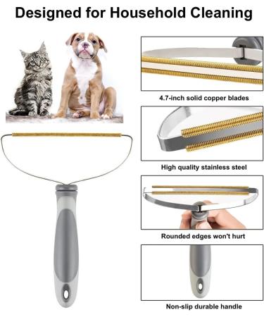 Pet Hair Remover 3PCS Dog Cat Hair Remover for Couch Reusable Lint Remover Shaver Portable Carpet Rake Scraper Brush for Rugs Clothing Pet Towers Gadgets Must Have Home - Buy Online on GoSupps.com