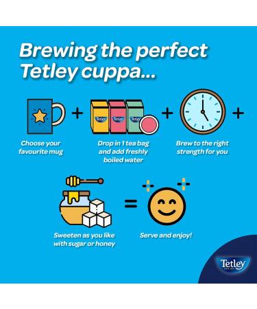 Tetley Pure Camomile Tea Bags - 20 Count Box for Relaxing Herbal Infusion - Buy Online on GoSupps.com