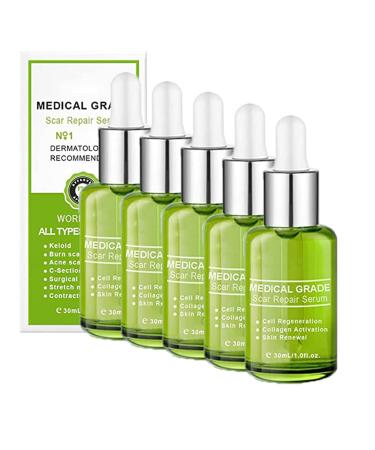 GOOPGEN Advanced Scar Repair Serum Goopgen Medical Grade Scar Repair Serum for All Types of Scars - Especially Acne Scars Surgical Scars and Stretch Marks (5pcs)