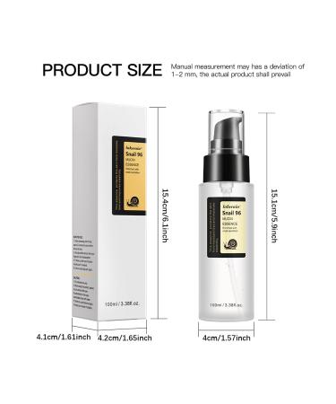 Snail Mucin Serum - 96% Snail Power Repair Essence for Dull Skin Fine Lines & Dark Spots - Ultimate Hydration & Moisturizer - Buy Online on GoSupps.com