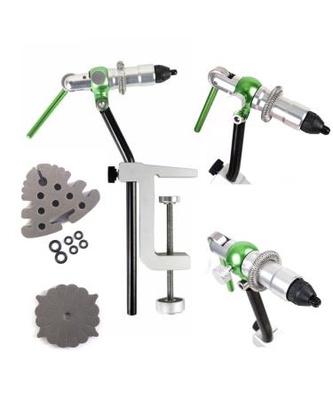 M MAXIMUMCATCH Maxcatch Rotary Fly Tying Vise Alloy Travel Vise TVC Green Fly Vise