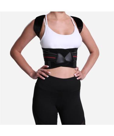 Waist Trainer Adjustable Posture Corrector Back Support Invisible Shoulder Back Brace Lumbar Spine Waist Cincher(X-Large) X-Large Black - Buy Online on GoSupps.com