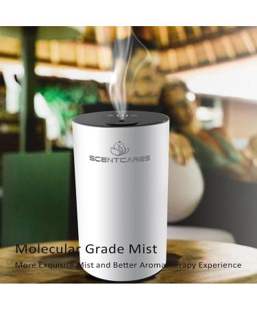 Waterless Essential Oils Diffuser - Portable Battery Operated Smart Cordless Design - Cold Mist Aroma Diffuser (White - Buy Online on GoSupps.com