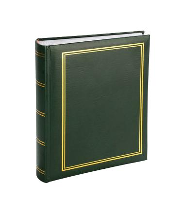 Classic 6x4 Photo Album - Easy to Fill Slip in Method & Book Bound Fotoalbum | Store 200 Pictures in a Traditional & Timeless Design Photograph Album | Gift Idea for Family & Friends 200 Pictures Green