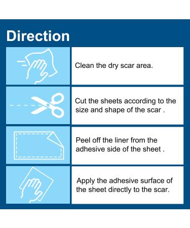 Krucasano Advanced Silicone Scar Sheets - 4 Reusable Sheets for Surgery, C-Section, Burn, Keloid, Acne, Old & New Scars - Hypertrophic Scar Removal - Buy Online on GoSupps.com