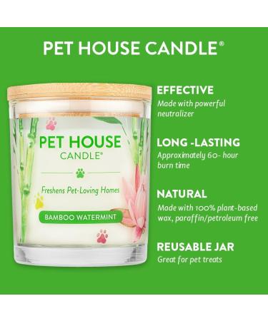 One for All Pet House Candle - Bamboo Watermint | Natural Soy Wax | 15 Scents for Animal Odor Removal - Buy Online on GoSupps.com