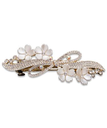 Flower Hair Accessories - White Daisy Hair Clips Rhinestone Daisy Hair Accessories Bride's Wedding Flower Hair Clips Hair Flowers for Women Flower Hair Accessories for Ladies Women and Girls