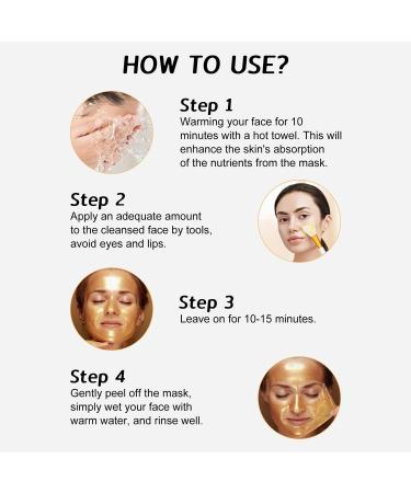 98.4% Gold Peel Off Facial Mask - Anti-Aging & Exfoliating Gold Face Mask for Pore Cleansing & Blackhead Removal - Shop Internationally - Buy Online on GoSupps.com