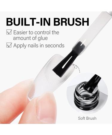 Aillsa 2PCS Gel Nail Glue for Acrylic Nails | 4 in 1 Super Strong Formula | 15ml High Capacity | UV Curing | Brush-On Nail Glue for Nail Tips, Rhinestones, Pearls & Foil - Buy Online on GoSupps.com