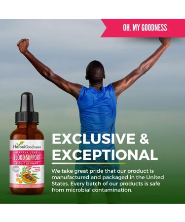 Papaya Liquid Extract Blood Support - 1oz Bottle - Healthy Platelets & Blood Cleanse - Non-GMO - Herbal Goodness - 1 Fl Oz - Buy Online on GoSupps.com
