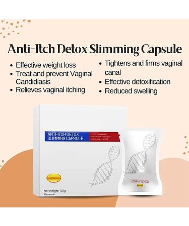 Soothe&Slim Anti-Itch Detox Slimming Capsules - Anniecare Instant Slimming & Firming, Natural & Pink, Anti-Odor, 5 Box Pack - Buy Online on GoSupps.com