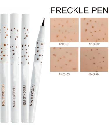 PICKX Freckle Pen 4 Colors Natural Freckle Pen Fake Freckle Pen Waterproof Long Lasting Soft Spots Natural Relaxing Sun Makeup(Light Brown Natural Coffee Chestnut Dark Brown) (4PC) - Buy Online on GoSupps.com