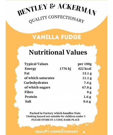 Vanilla Fudge - (520g) Original Lonka Vanilla Fudge in a Gift Jar By Bentley & Ackerman's Sweet Shop. - Buy Online on GoSupps.com