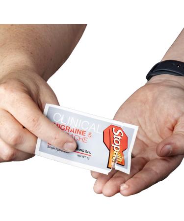 Stopain Migraine Headache Pain Relief Gel Packets - USA Made, Max Strength, Fast Acting & Research Proven - Topical Solution with No Side Effects - HSA FSA Approved - Buy Online on GoSupps.com