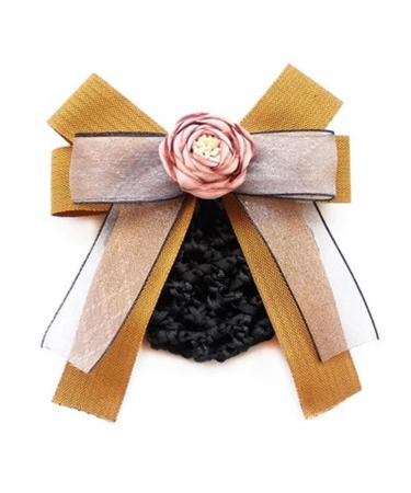 Women Bun Net Women's Fluttering Headband Flower Hair Accessories Hairnet(Yellow Style 2)