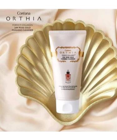 Coreana Orthia Perfect Collagen 24K Rose Gold Foaming Cleanser | Korean Cosmetic 120ml - Buy Online on GoSupps.com