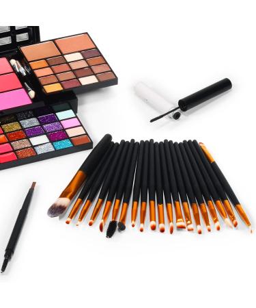 Beginner Makeup Kits for Teenagers | All-in-One 74 Color Makeup Palette | Complete Set with Eyeshadow Lipstick Blush Foundation & Brushes - Buy Online on GoSupps.com