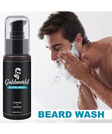 Men's Beard Growth Grooming Kit with Derma Roller - Ideal Birthday & Christmas Gift Set for Him with Beard Oil, Wash, Balm, Comb, and Brush - Buy Online on GoSupps.com
