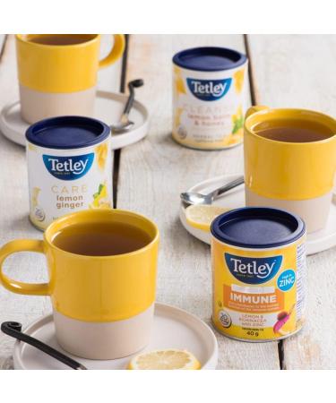 Tetley Care Lemon Ginger Herbal Tea - 20 Tea Bags 36 Grams Naturally Caffeine Free Ginger Lemon - Buy Online on GoSupps.com