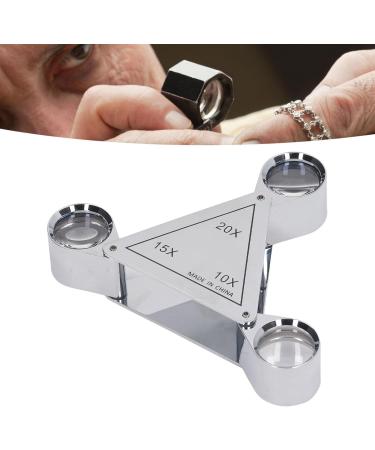 Pocket Loupe 10X 15X 30X 3 Lens Loupe Portable with Storage Bag for Jewelry Identification for Jewelers - Buy Online on GoSupps.com