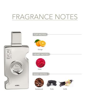 Ajmal Evoke Edition Silver 2.5 Oz - Made in Dubai - Buy Online on GoSupps.com
