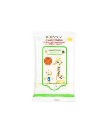 PRDOUX 100% Cotton Wipes for Babies and Children with Aloe Vera and Chamomile - 120 Wet Wipes in 12 Resealable Sachets - Buy Online on GoSupps.com