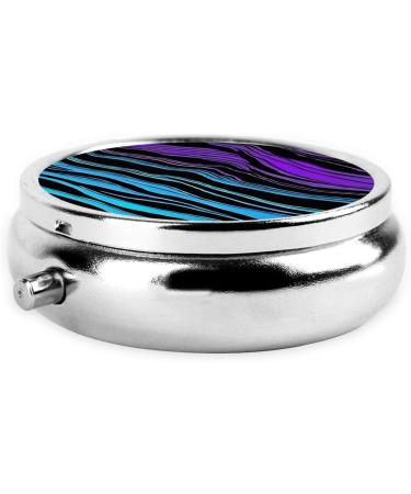 Buy Purple Blue Green Camouflage Zebra Stripes Mini Pill Box 3 Compartment Organizer for Travel & Home Use - Buy Online on GoSupps.com