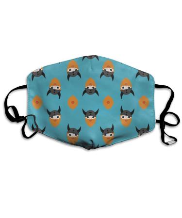 Nordic Viking Washable Reusable Mask Cotton Anti Dust Half Face Mouth Mask For Kids Teens Men Women With Adjustable Ear Loops
