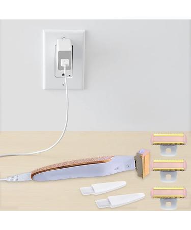 Replacement Heads & USB Charging Cable for Finishing Touch Flawless Body Ladies Shaver | 3 Heads, 1 Charger, 2 Brushes - Buy Online on GoSupps.com