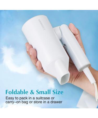 Fast Drying 1600W Foldable Hair Dryer - Compact Travel Blow Dryer in White - Buy Online on GoSupps.com