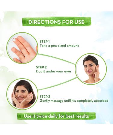 MAMAEARTH Vitamin C Daily Glow Under Eye Cream | Reduces Dark Circles Puffiness Bags & Wrinkles | Soothes Tired Eyes | Firms Under Eye Skin | 0.71 Oz/20 g - Buy Online on GoSupps.com