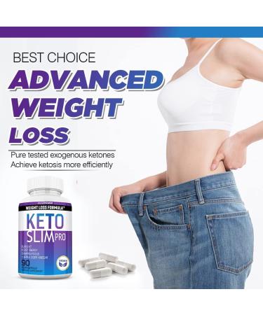 Fast Slim Pro Keto Diet Pills- 90 Capsules for Easy Ketosis & Weight Control Apple Cider Vinegar & BHB Salt Supplement to Burn Fat, Boost Energy & Suppress Cravings 1000mg for Men and Women - Buy Online on GoSupps.com