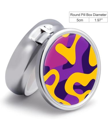 Portable 3 Compartment Pill Box - Travel-Friendly Medicine Organizer in Yellow & Purple - Ideal for Handbag & Pocket - Buy Online on GoSupps.com