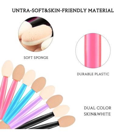 MORGLES 200 PCS Disposable Eyeshadow Applicators | Sponge Eye Brushes | Multicolored | Pack of 1 - Buy Online on GoSupps.com