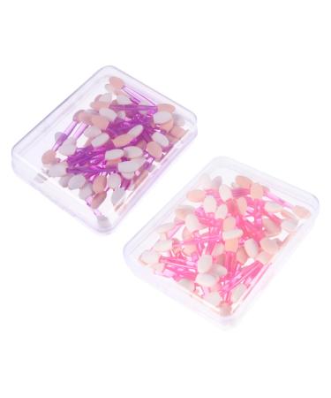 Balacoo 100pcs Use Girls Oval Makeup Eyeshadow Cosmetic Good Sides Double- Double Coutainer