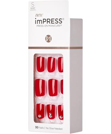 KISS imPRESS Kill Heels Short Square Press-On Manicure with PureFit Technology - 30 Fake Nails (Small Assortment) - Buy Online on GoSupps.com