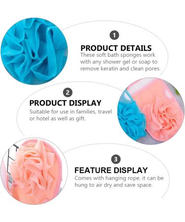 Loofah Scrubber Gloves - Exfoliating Mesh Cleaning Brush for Spa & Shower - Red Ball Back Accessories for Men & Women - Buy Online on GoSupps.com