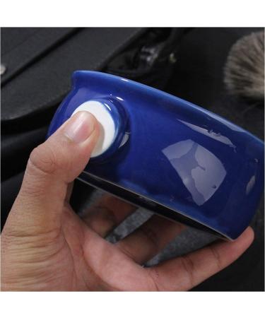 Merkt's Men's Shaving Soap Peel - Large Ceramic Bowl for Shaving Cream Durable Soap Shell for Razors - Blue - Buy Online on GoSupps.com