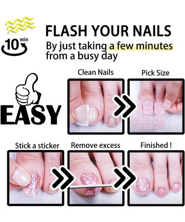 NAILDOKI Nail Stickers - 12 Sheets (192 Pieces) Full Wraps Self-Adhesive Gel Nail Art Decals for Women & Girls - Buy Online on GoSupps.com