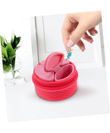 minkissy 1 Set Cream box cream jar with sealed lid silicone cream jar travel container for cream face cream pot silicone makeup containers salve jar Storage Box Miss Silica gel lips 6.5X6.5X4.5CM Pink - Buy Online on GoSupps.com
