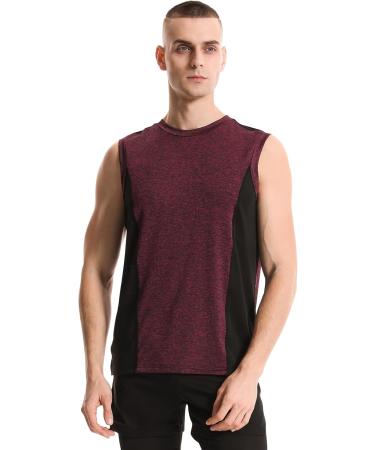Ymmchy Men's Gym Tank Top 4-Pack Sleeveless Muscle Shirt Quick Dry Bodybuilding Undershirt in Dark Gray Light Gray Dark Blue and Wine Red - Ideal Fitness Apparel for International Shipping - Buy Online on GoSupps.com