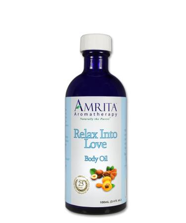 AMRITA Aromatherapy: Relax Into Love Massage & Body Oil With Pure and Therapeutic Grade Essential Oils of Lavender & Cinnamon - SIZE: 100ML