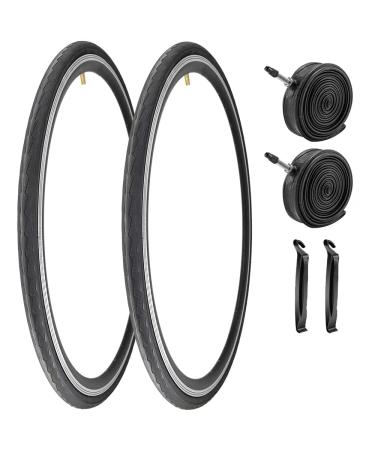 2 Pack 700x23C/25C/28C/35C Bike Tires Plus Bike Inner Tubes Foldable Replacement Tires for Road Bicycle 700 X 28C 60TPI - Buy Online on GoSupps.com