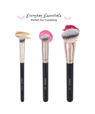ENERGY Makeup Brushes Set | Pro Kabuki Foundation Brushes for Liquid & Cream | Premium Synthetic Bristles for Flawless Application - Buy Online on GoSupps.com
