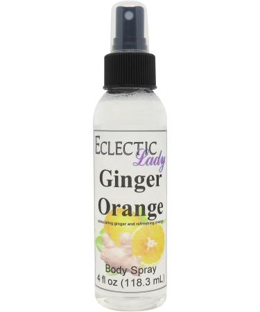 Ginger Orange Body Spray 4 ounces Body Mist for Women with Clean Light & Gentle Fragrance Long Lasting Perfume with Comforting Scent for Men & Women Cologne with Soft Subtle Aroma For Daily Use 4 Fluid Ounces