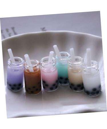 EXCEART Earrings 20pcs Three-Dimensional Pearl Milk Tea Cup Durable Simulated Milk Tea Pendant for Home Earring Earings - Buy Online on GoSupps.com