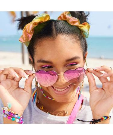 24 Shiny Metallic Hair Scrunchies for Girls and Women - Colorful Set | Ponytail Holders and Elastic Hair Ties Accessories by FASOTY - Buy Online on GoSupps.com