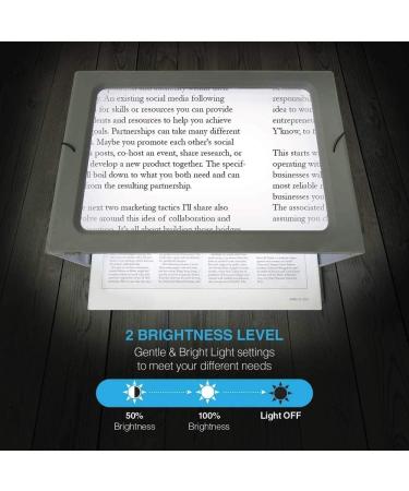 JTIAN 3X Large Full Page Magnifier with 12 LED Lights Foldable Flip-Out Legs Dual Power Supply Modes- Ideal for Hands Free Reading Low Vision Seniors with Aging Eyes - Buy Online on GoSupps.com