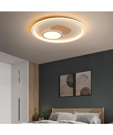 Fitzmia LED Ceiling Light | Modern Dimmable Wood Ceiling Lamp with Remote Control for Bedroom Children's Room Living Room & Kitchen ( ?31.5cm 24W) - Buy Online on GoSupps.com